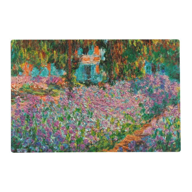Irises Monet Garden Giverny flowers Placemat (Front)
