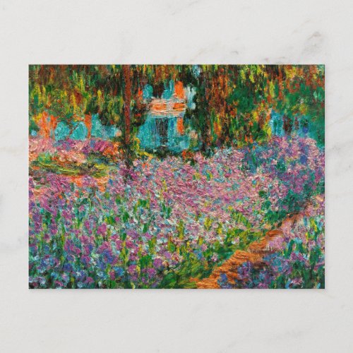 Irises Monet Garden Giverny flowers Postcard