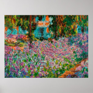 Irises Monet Garden Giverny flowers Poster