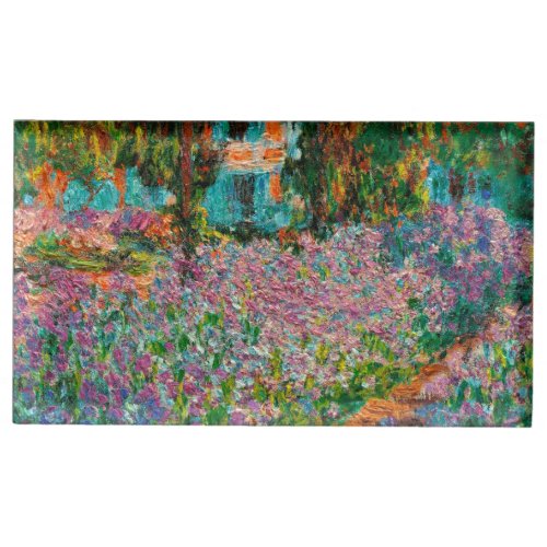 Irises Monet Garden Giverny flowers Table Number Holder