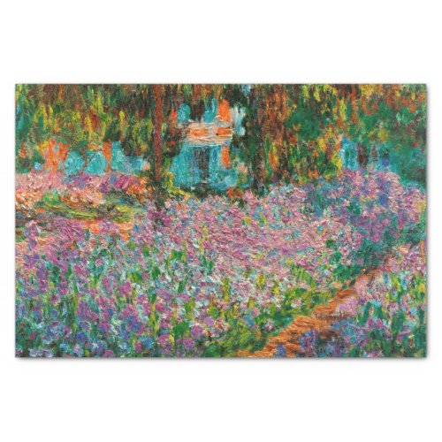 Irises Monet Garden Giverny flowers Tissue Paper