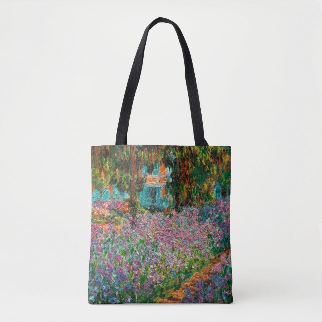 Irises Monet Garden Giverny flowers Tote Bag (Front)