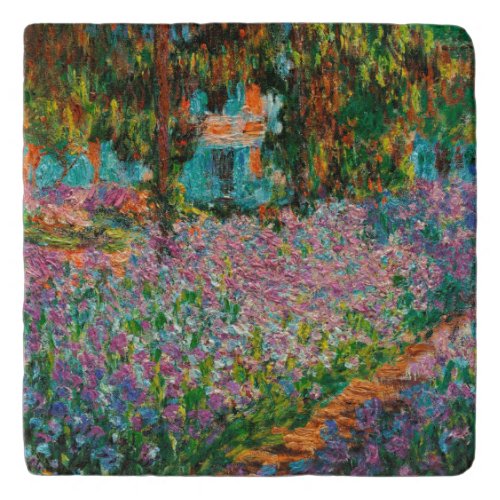 Irises Monet Garden Giverny flowers Trivet