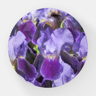 Irises Round Paperweight
