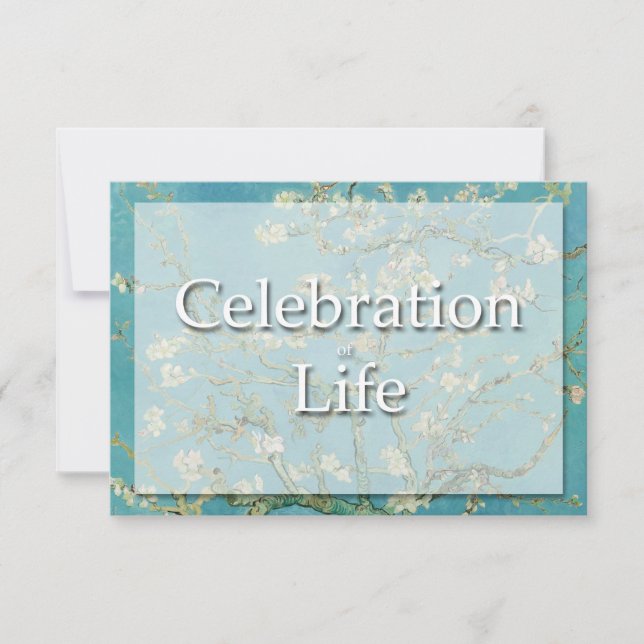 Irises Van Gogh 4 Celebration Funeral Announcement (Front)