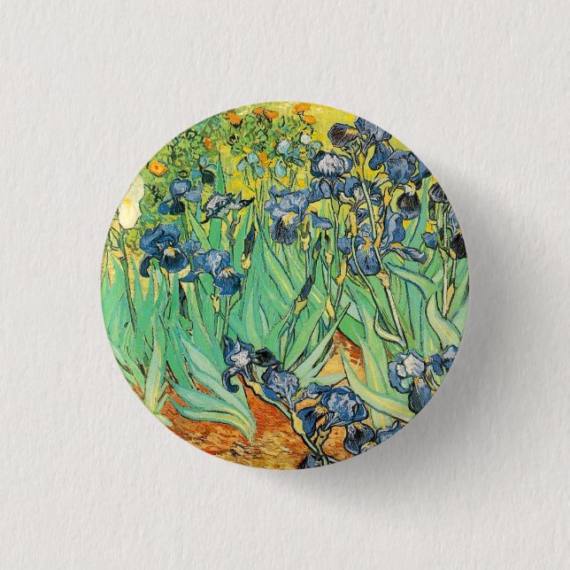 Irises - Van Gogh - c1889 Button (Front)