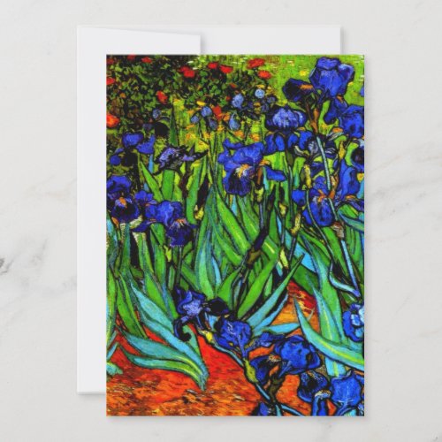 Irises Van Goghs famous floral painting Card