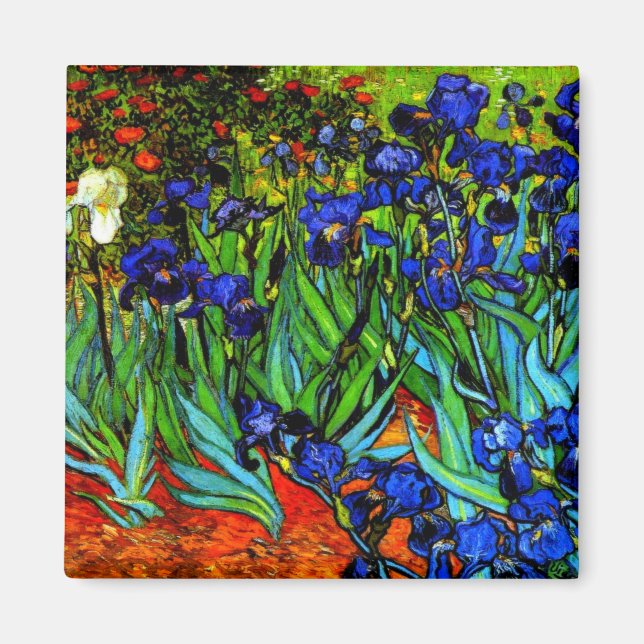 Irises, Van Gogh's famous floral painting Magnet (Front)