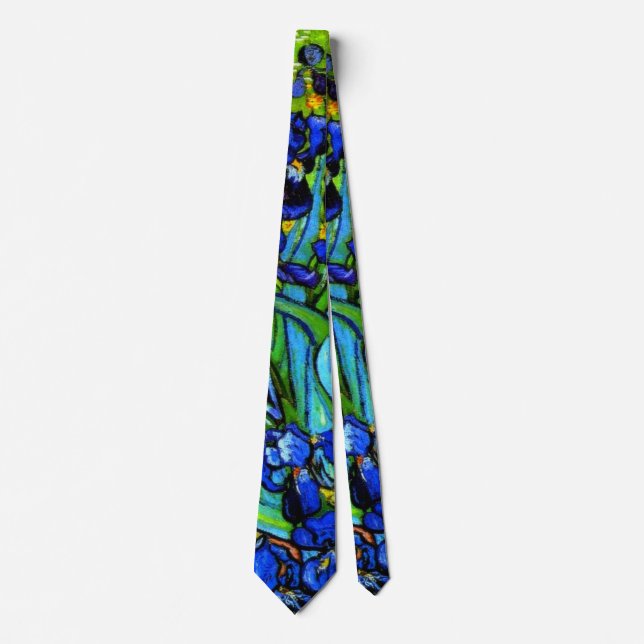 Irises, Van Gogh's famous floral painting Neck Tie (Front)