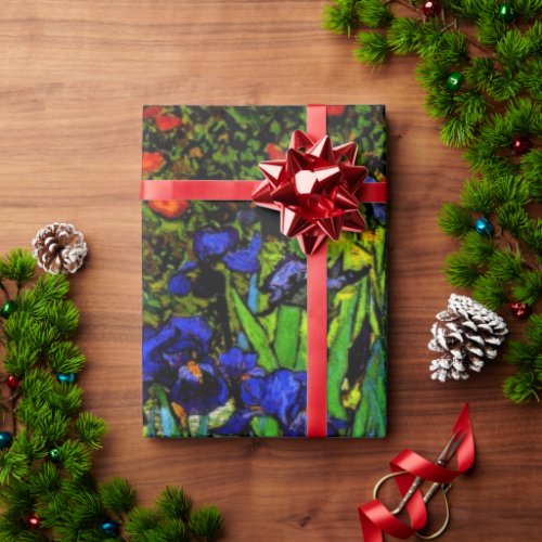 Irises Van Goghs famous floral painting Wrapping Paper