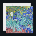 Irises  Vincent van Gogh<br><div class="desc">Irises (1889) Vincent van Gogh. Cute summer landscape. Blue irises bloom in a flowerbed in a green garden. Reproduction of famous works of art  images in the public domain.</div>