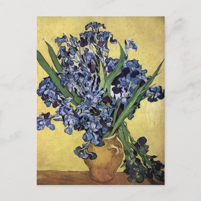 Irises Vincent van Gogh Artwor Holiday Postcard (Front)