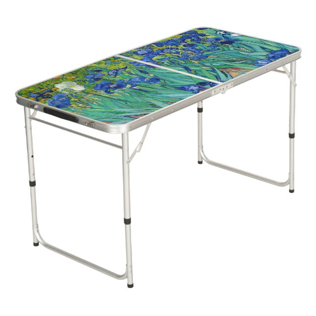 Irises, Vincent van Gogh Beer Pong Table (Angled)
