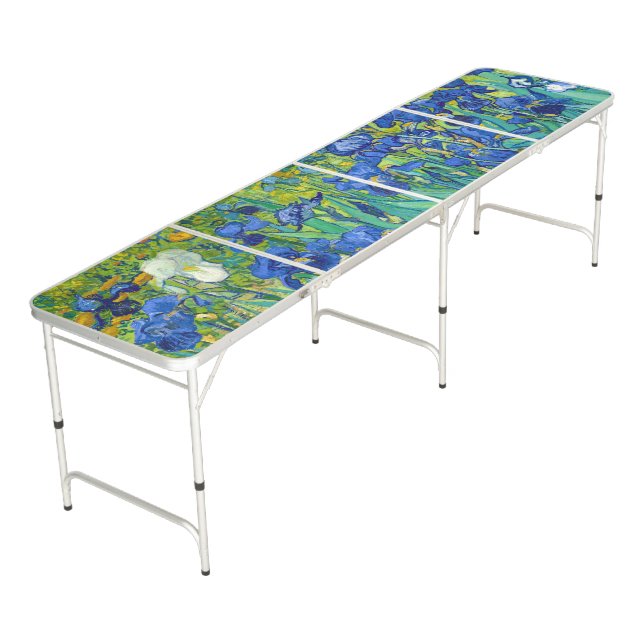 Irises, Vincent van Gogh Beer Pong Table (Angled)