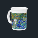 Irises  Vincent van Gogh   Beverage Pitcher<br><div class="desc">Irises (1889) Vincent van Gogh. Cute summer landscape. Blue irises bloom in a flowerbed in a green garden. Reproduction of famous works of art  images in the public domain.</div>