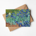 Irises | Vincent Van Gogh Card<br><div class="desc">Irises (1889) by Dutch post-impressionist artist Vincent Van Gogh. Original landscape painting is an oil on canvas showing a garden of blooming iris flowers. 

Use the design tools to add custom text or personalize the image.</div>