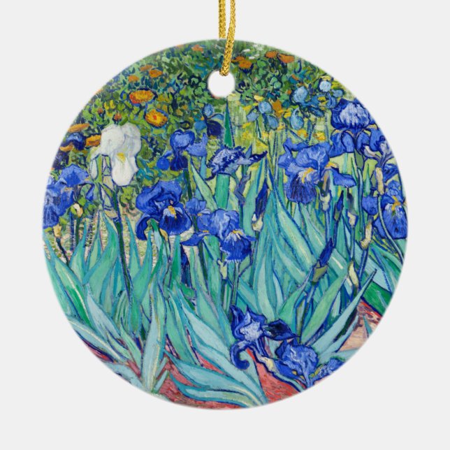 Irises  Vincent van Gogh     Ceramic Ornament (Front)