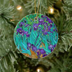 Irises, Vincent van Gogh Ceramic Ornament