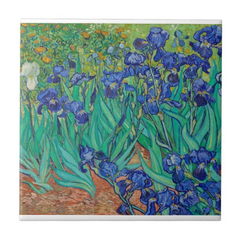 Irises Vincent Van Gogh Ceramic Tile