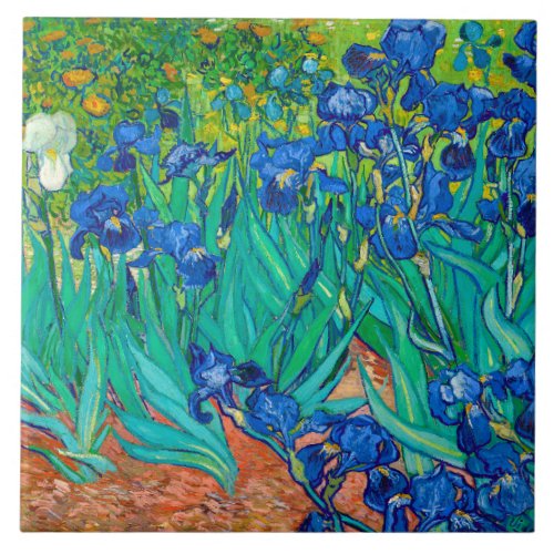 Irises Vincent van Gogh Ceramic Tile