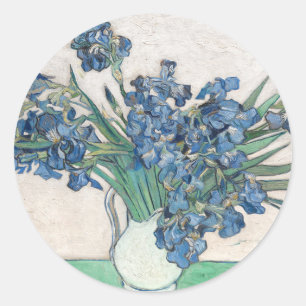 Irises Vincent van Gogh Classic Round Sticker