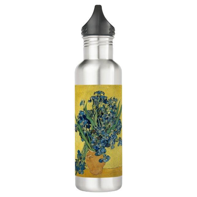  Irises - Vincent van Gogh Fine Art Stainless Steel Water Bottle (Left)