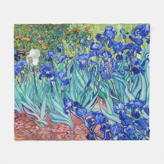Irises  Vincent van Gogh  Fleece Blanket (Front (Horizontal))