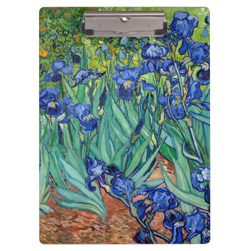 Irises Vincent van Gogh Floral Vintage Painting Clipboard