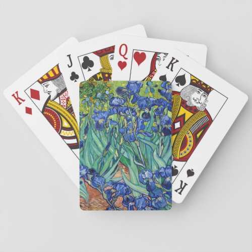 Irises Vincent van Gogh Floral Vintage Painting Poker Cards