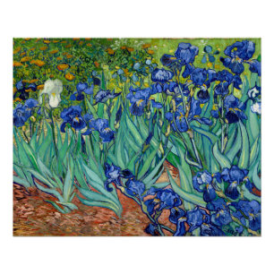 Irises Vincent van Gogh Floral Vintage Painting Poster
