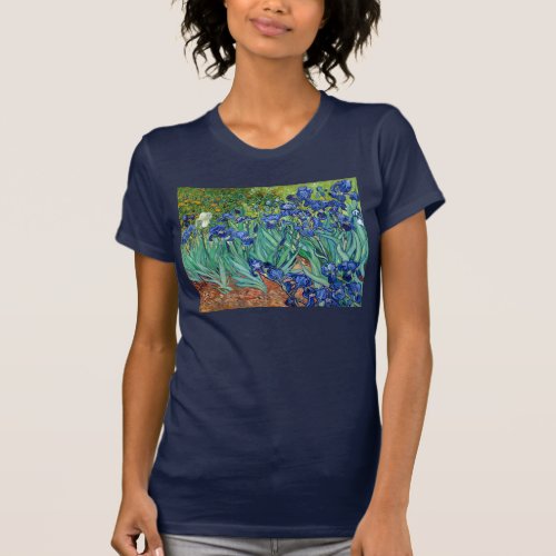 Irises Vincent van Gogh Floral Vintage Painting T_Shirt