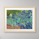 Irises | Vincent Van Gogh Framed Art<br><div class="desc">Irises (1889) by Dutch post-impressionist artist Vincent Van Gogh. Original landscape painting is an oil on canvas showing a garden of blooming iris flowers. 

Use the design tools to add custom text or personalize the image.</div>