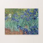 Irises | Vincent Van Gogh Jigsaw Puzzle<br><div class="desc">Irises (1889) by Dutch post-impressionist artist Vincent Van Gogh. Original landscape painting is an oil on canvas showing a garden of blooming iris flowers. 

Use the design tools to add custom text or personalize the image.</div>