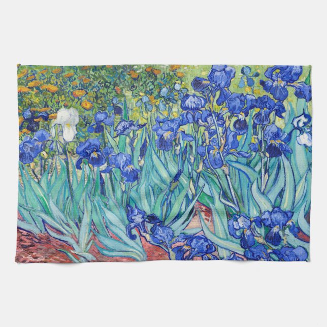 Irises Vincent van Gogh    Kitchen Towel (Horizontal)