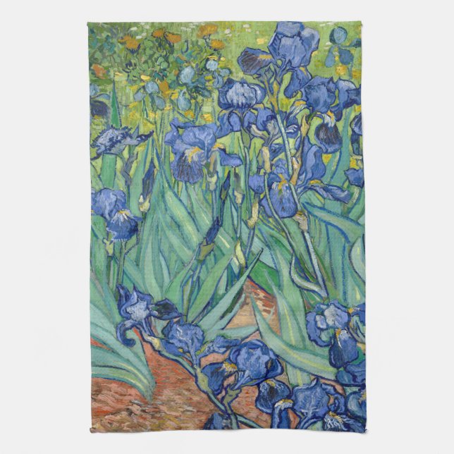 Irises | Vincent van Gogh Kitchen Towel (Vertical)