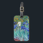 Irises Vincent van Gogh   Luggage Tag<br><div class="desc">Irises (1889) Vincent van Gogh. Cute summer landscape. Blue irises bloom in a flowerbed in a green garden. Reproduction of famous works of art  images in the public domain.</div>