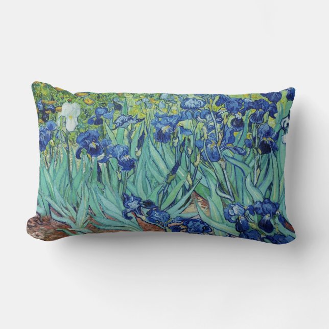 Irises, Vincent van Gogh Lumbar Pillow (Front)