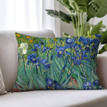 Irises | Vincent Van Gogh Lumbar Pillow<br><div class="desc">Irises (1889) by Dutch post-impressionist artist Vincent Van Gogh. Original landscape painting is an oil on canvas showing a garden of blooming iris flowers. 

Use the design tools to add custom text or personalize the image.</div>