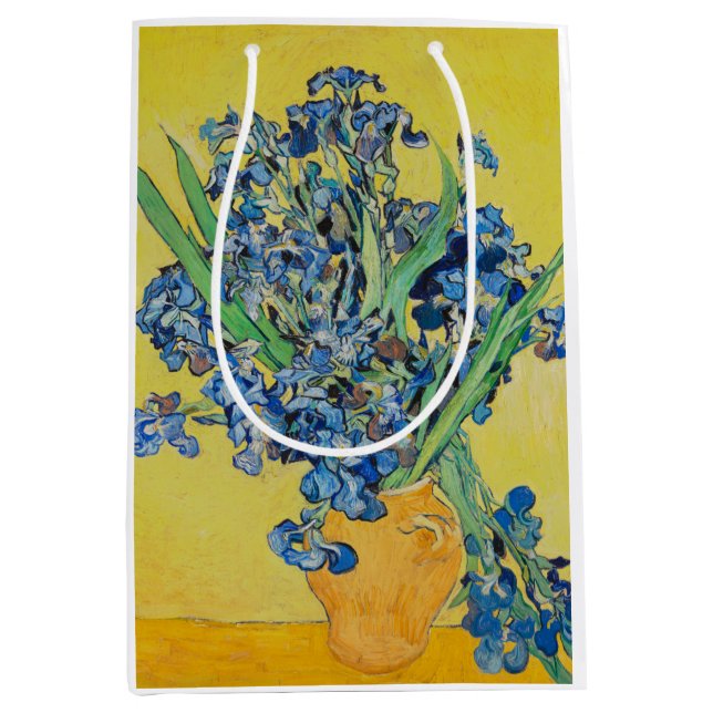 Irises  Vincent van Gogh      Medium Gift Bag (Front)