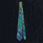 Irises - Vincent Van Gogh. Neck Tie<br><div class="desc">Beautiful Fine Arts Painting Tie. Colorful and classic. A great conversation starter! I love designing ties for the men folk in my life. You know the kind... pictures you don't have to explain to your boss, Church friends or neighbor's kid. One's that spark conversation, not controversy and explores mutual interest...</div>