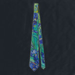 Irises - Vincent Van Gogh. Neck Tie<br><div class="desc">Beautiful Fine Arts Painting Tie. Colorful and classic. A great conversation starter! I love designing ties for the men folk in my life. You know the kind... pictures you don't have to explain to your boss, Church friends or neighbor's kid. One's that spark conversation, not controversy and explores mutual interest...</div>