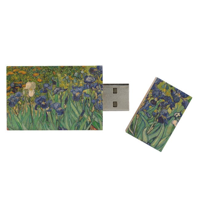 Irises Vincent van Gogh Painting 3.0 Flash Drive (Opened)