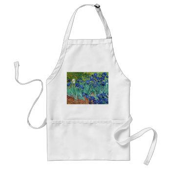 Irises Vincent Van Gogh Painting Apron by Then_Is_Now at Zazzle