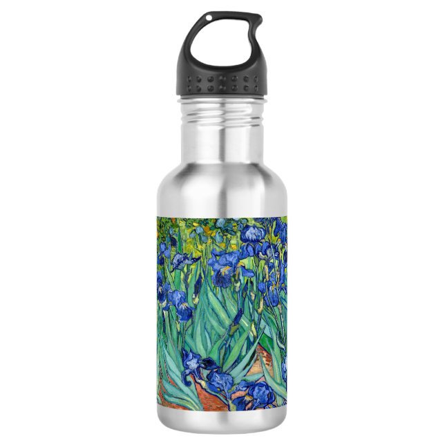 Irises Vincent van Gogh Painting Bottle (Front)