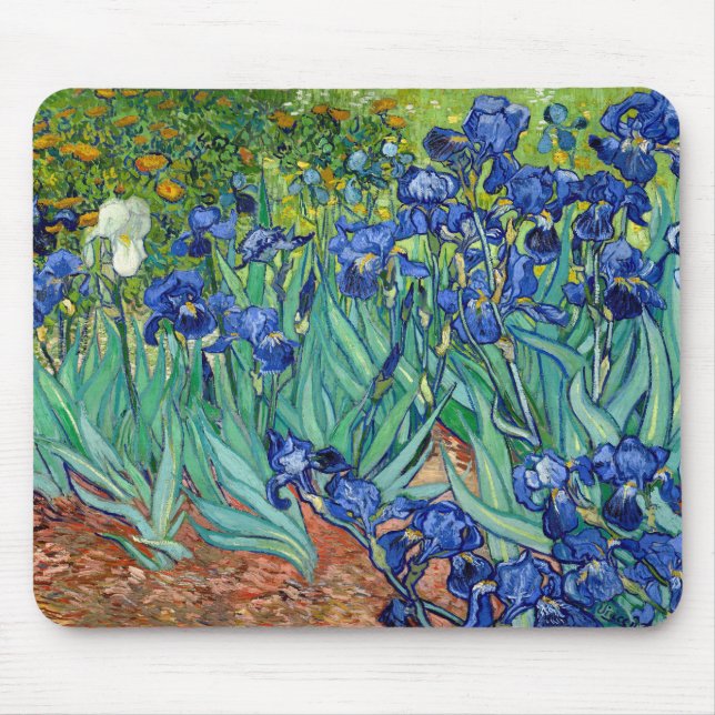 Irises Vincent van Gogh Painting Mousepad (Front)