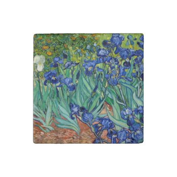 Irises Vincent Van Gogh Painting Stone Magnet by Then_Is_Now at Zazzle