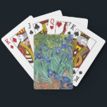 Irises | Vincent van Gogh Poker Cards<br><div class="desc">Irises (1889) by Dutch post-impressionist artist Vincent Van Gogh. Original landscape painting is an oil on canvas showing a garden of blooming iris flowers. 

Use the design tools to add custom text or personalize the image.</div>