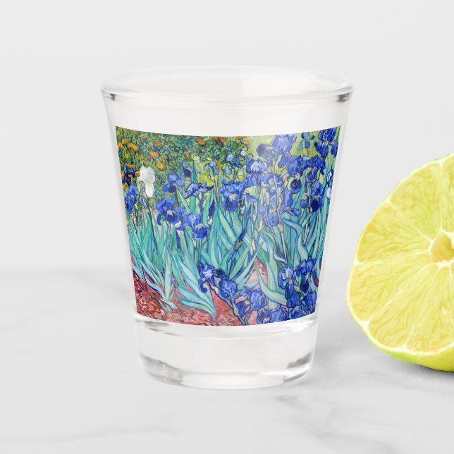 Irises Vincent van Gogh    Shot Glass (Front)