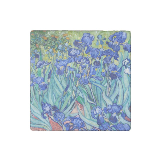 Irises Vincent van Gogh  Stone Magnet (Front)
