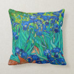 Irises, Vincent van Gogh Throw Pillow<br><div class="desc">Vincent Willem van Gogh (30 March 1853 – 29 July 1890) was a Dutch post-impressionist painter who is among the most famous and influential figures in the history of Western art. In just over a decade, he created about 2, 100 artworks, including around 860 oil paintings, most of which date...</div>